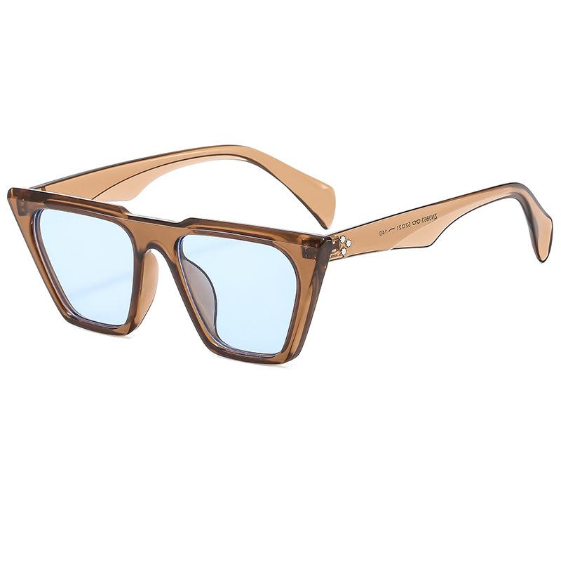 Retro Large Frame, Black Cat Eye Sunglasses, Women'S High-End Sense, Square And Round Face, Small Sunglasses