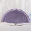 Wooden Folding Fan Solid Color Chinese Japanese Style Hand Fan Portable Wedding Dance Party Decorative Handheld Fan