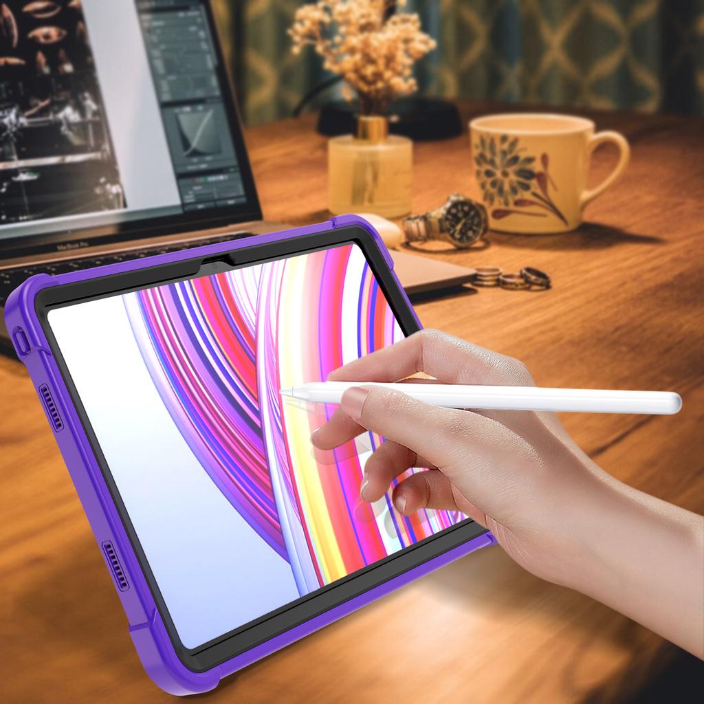 Anti-Slip Hybrid Case Universal For Xiaomi Poco Pad M1 5G Redmi Pad 2 Pro 5G 12.1" Stand Heavy Duty Cover 3-Layers Shockproof