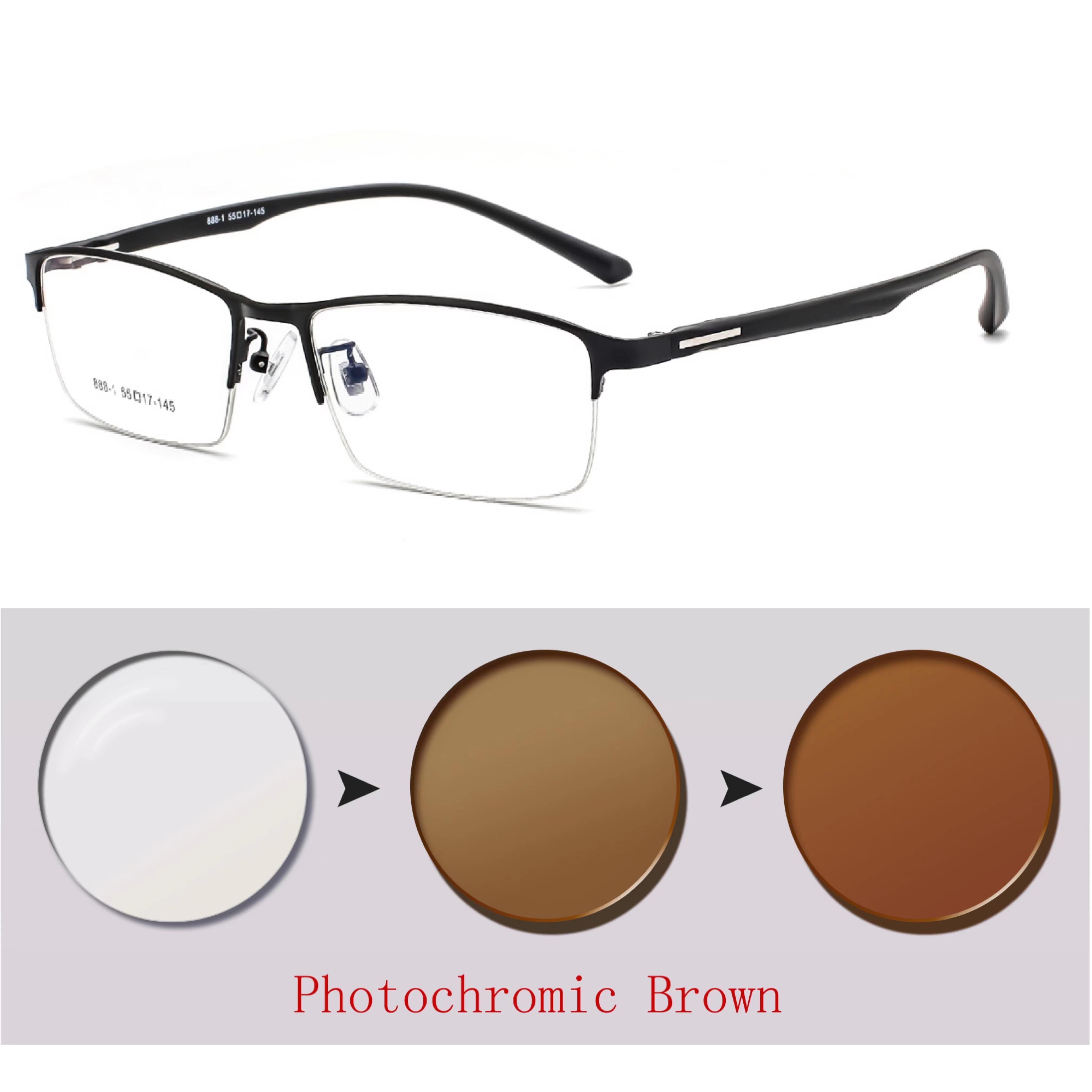

Color Changing Light Sunglasses Chameleon Lens Myopia Blue Light Blocking For Men PC Screen Glasses Game for Sight -050 -075 -175 -25-6 Myopia-3.50