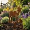 Garden Gifts for Enthusiasts Rusty Animal Stakes, Metal Hen/Chicken/Goat/Deer Yard Art Silhouette Decor Patio Landscape Decorations Lawn Flower