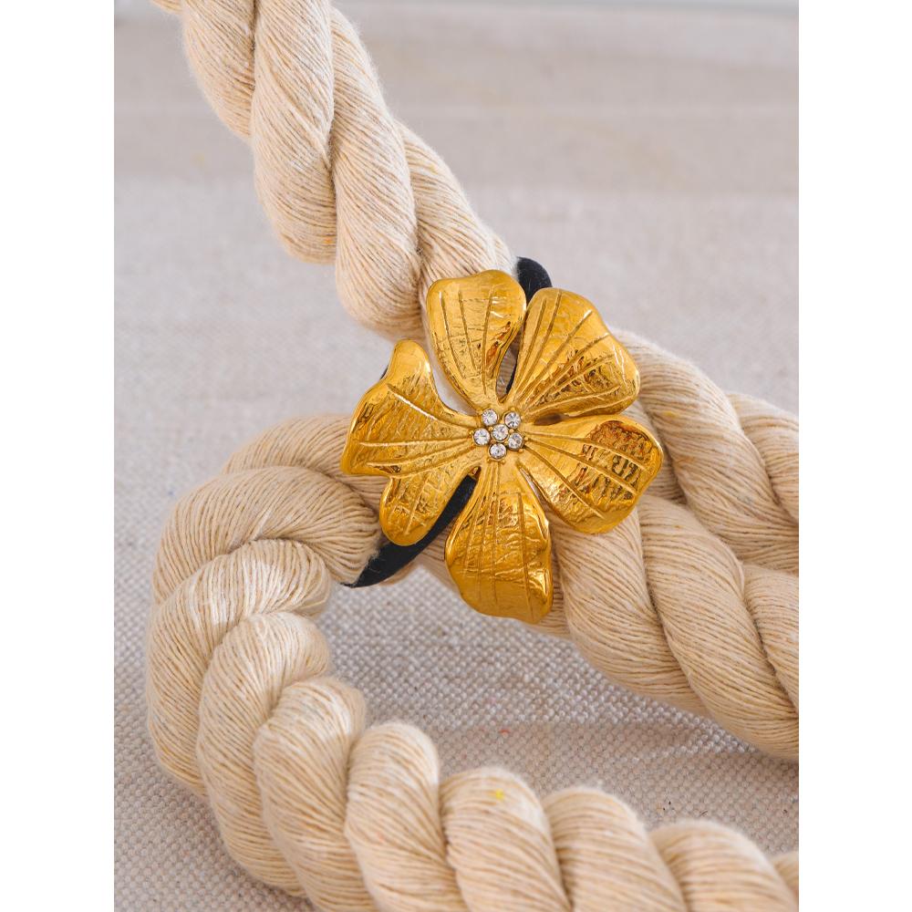 Eetit 024 Stainless Steel Big Flower Hairband Headwear Accessories 18K PVD Gold Color Plated Fashion Jewelry Gift Waterproof