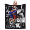 Gundam Robot Anime Blanket Quality Super Soft  Throw Blanket Winter Boy Girl Home Decor Graphic Bedspread