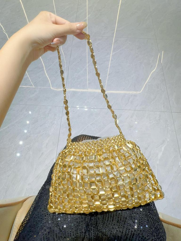 Women's Exclusive Textured Woven Crossbody Bag - Chic Underarm & Evening Bag