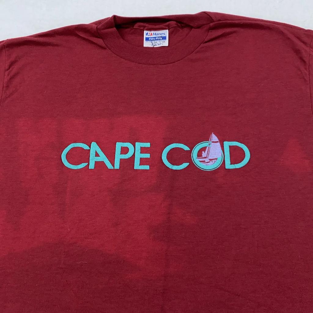 Vintage Cape Cod Massachusetts Shirt Mens Large USA Sailboat Graphic 80s Tee