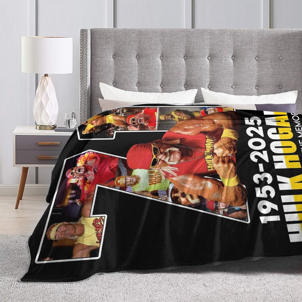 Hulk Hogan Legend Memorial Wrestling Blankets Fleece  Winter  Multi-function Soft Throw Blanket for Bed Couch Bedspread