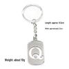 Pendentif Porte-clés 26 Lettres en Acier Inoxydable Creux - Polyvalent pour Sac à Dos, Voiture, Plaque Militaire