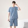 Fenteng Men's 100% Cotton Cool Feel Short Pajama Set