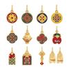 Chinese Cloisonné Sand Gold Enamel Beads: DIY Bracelet Necklace Pendant Accessories