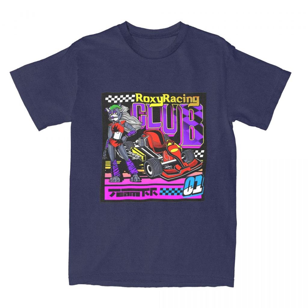 RoxyRacing Club T Shirt Unisex Cotton Tops Leisure FNAF Roxanne Wolf Round Neck Short Sleeve