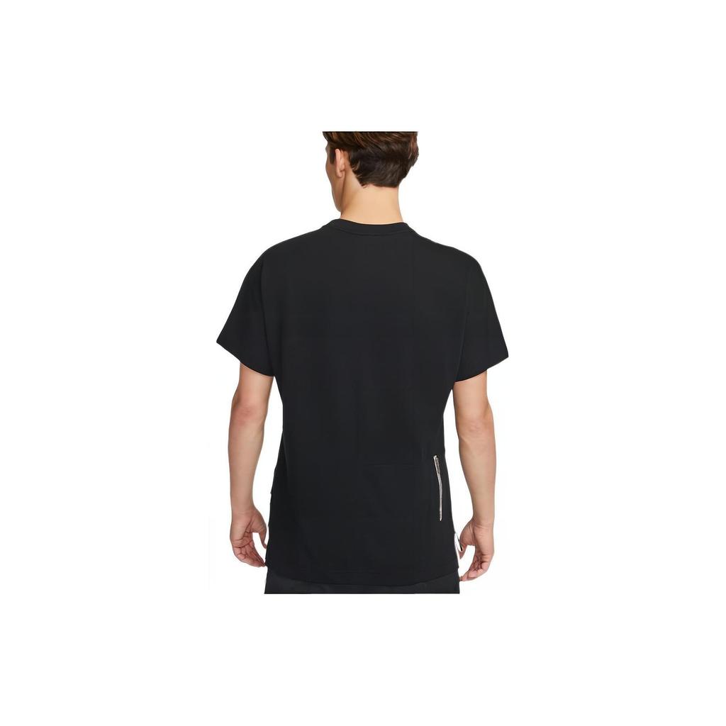 Nike Solid Color Logo Crew Neck T-Shirt Men Tops Black DD7019-010