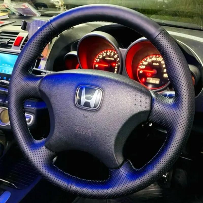 Braid Wheel Cover for Honda Civic 7 Coupe 2003 2004 2005 2006 DIY Car Steering Wheel Cover Accessory
