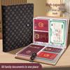 Family Document Organizer: A4 Leather Binder & Card Holder for Birth Certificates, Vaccine Records, and Household Registration.