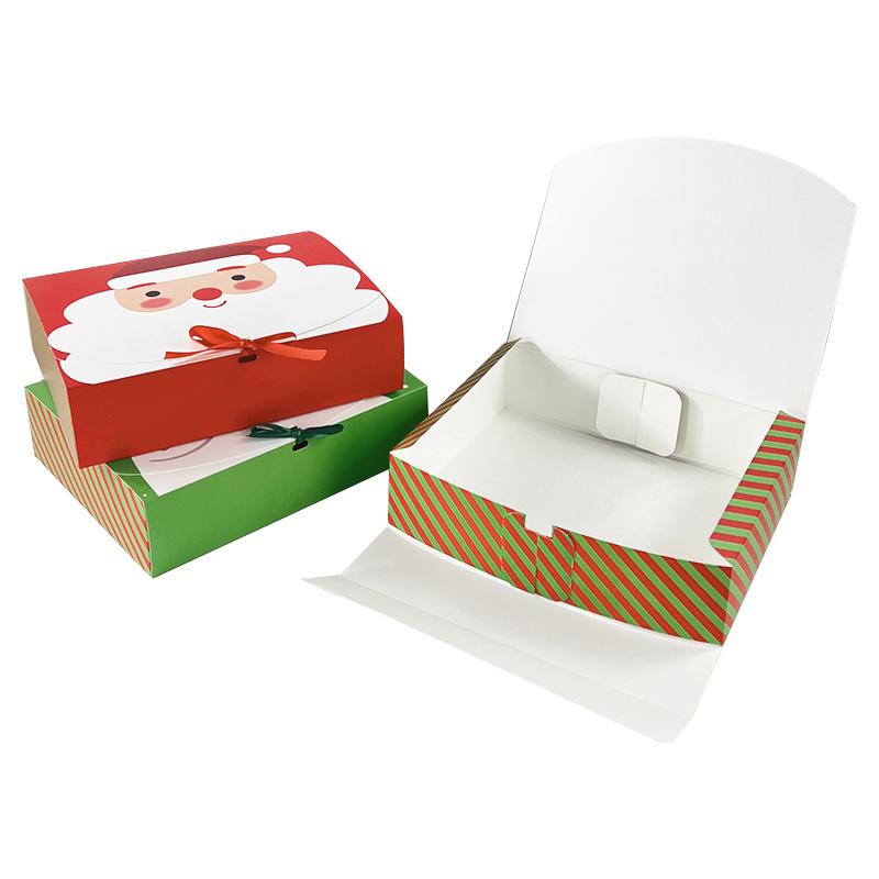 4Pcs Christmas Gift Box Santa Claus Large Cookie Snack Cake Packaging Box Xmas Noel Navidad Kids Gift Home Decor 2025 New Year