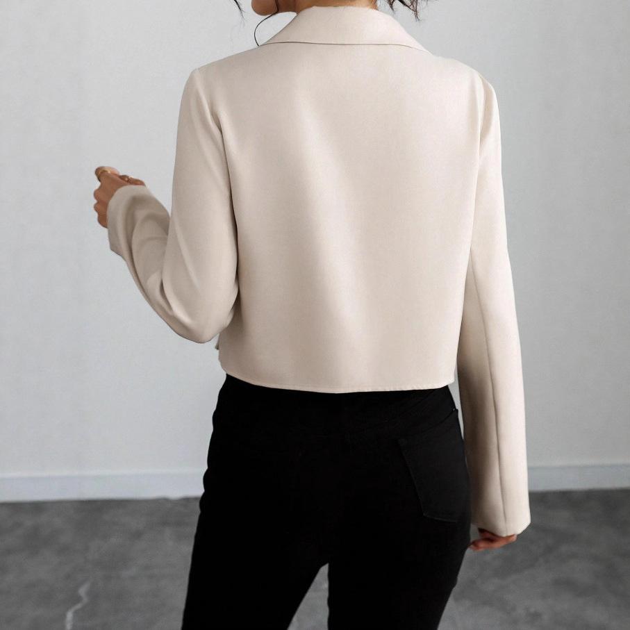 Casual Blazer spring autumn fashion Short jacket women, harajuku solid loose thin coats, Single Breasted short suit top female