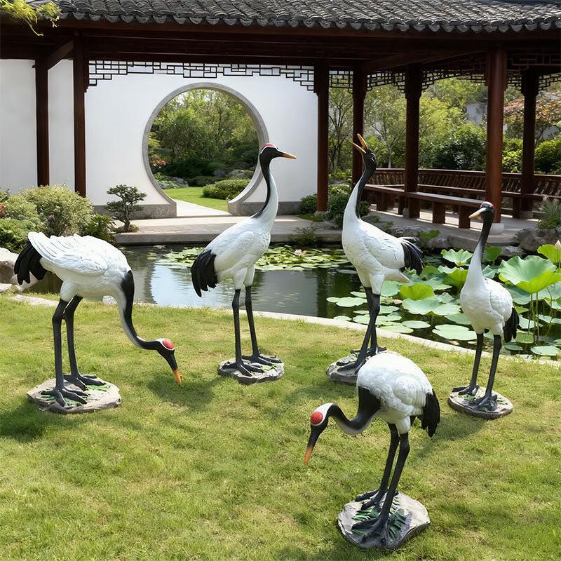 KESSZAL Outdoor Flying Crane Garden Statue