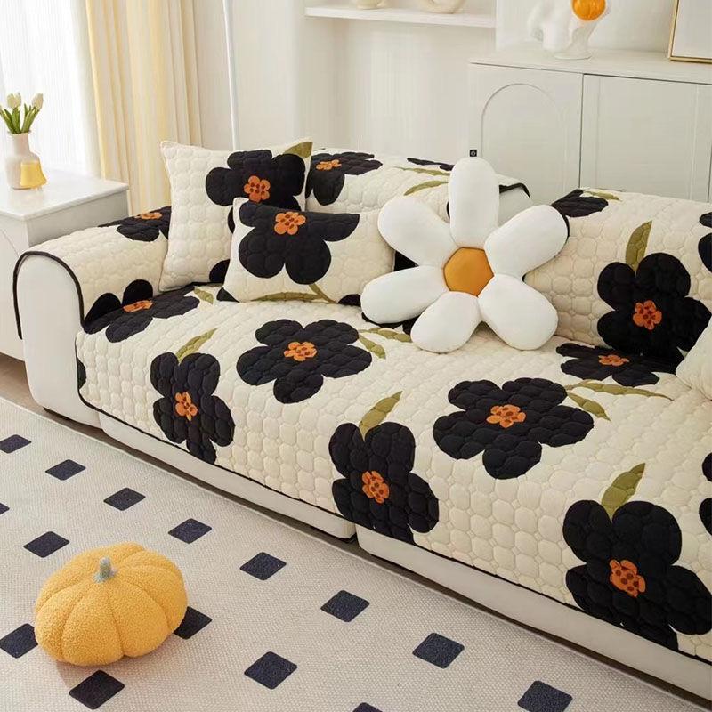 Winter Milk Plush Sofa Cushion Wholesale Anti Slip Plush Cushion Nordic Ins Style Thickened Sofa Cover Sofa Couch  Cubre Sofa