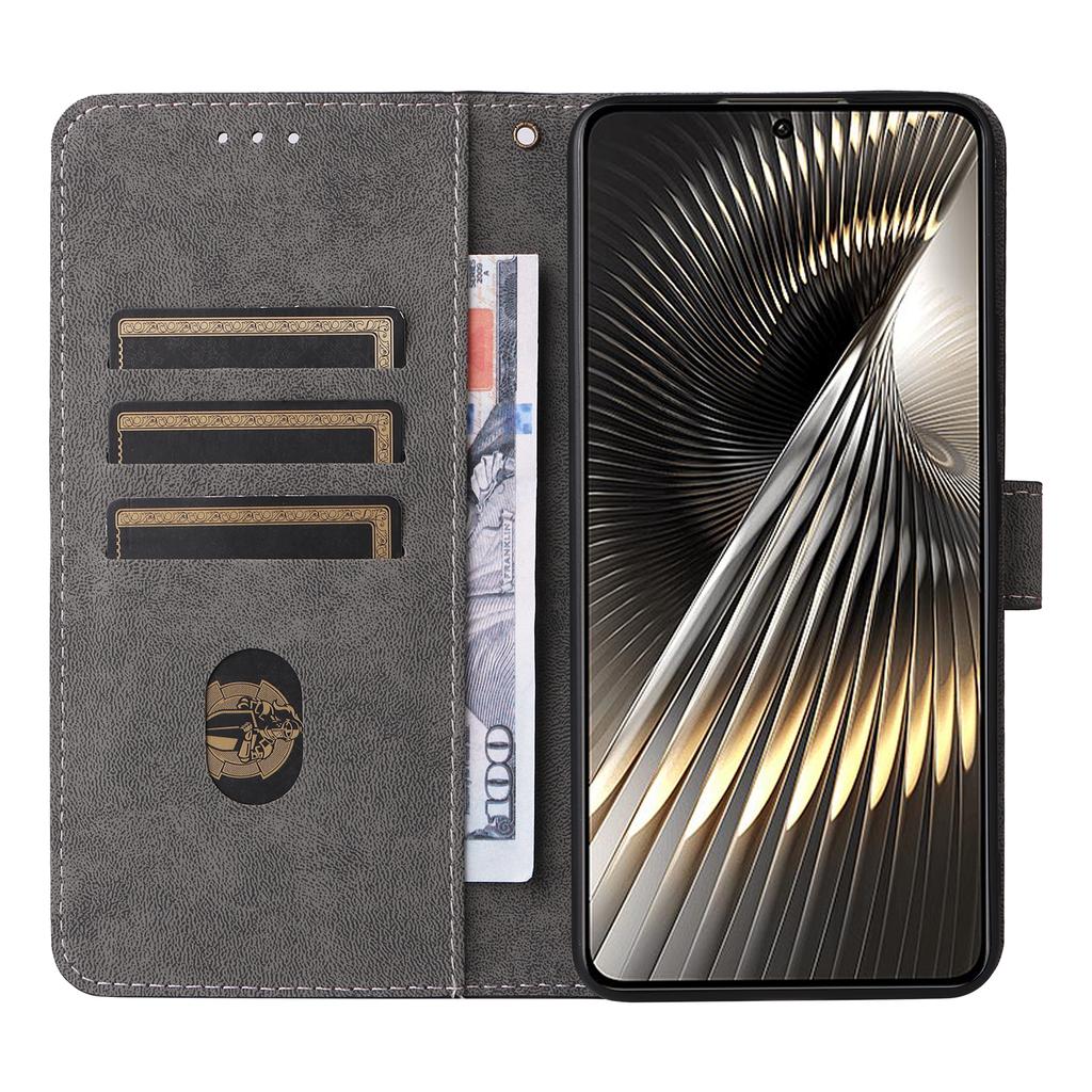 For Xiaomi Redmi Turbo 3 5G/Poco F6 5G Case RFID Blocking Card Holder Protective Cover with Wrist Strap