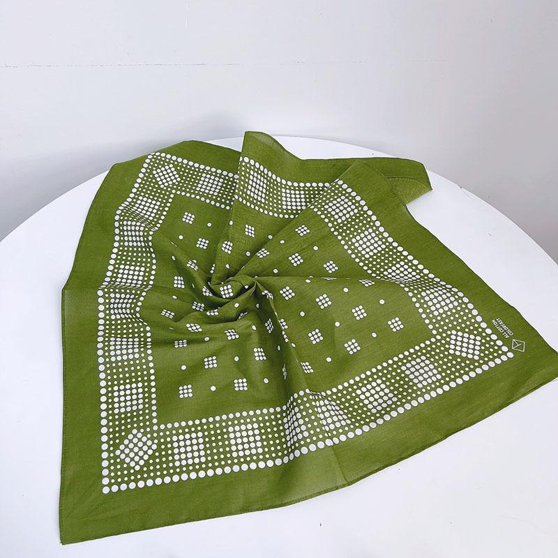 Quadratisches Tuch aus reiner Baumwolle Imitation Blaudruck Baumwoll-Taschentuch Kleines Seidentuch Retro Ethno Stil Schal Sommer Atmungsaktives Halstuch