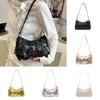 Solid Color Simple Sequin Design Women Casual Shoulder Bag For Daily Use