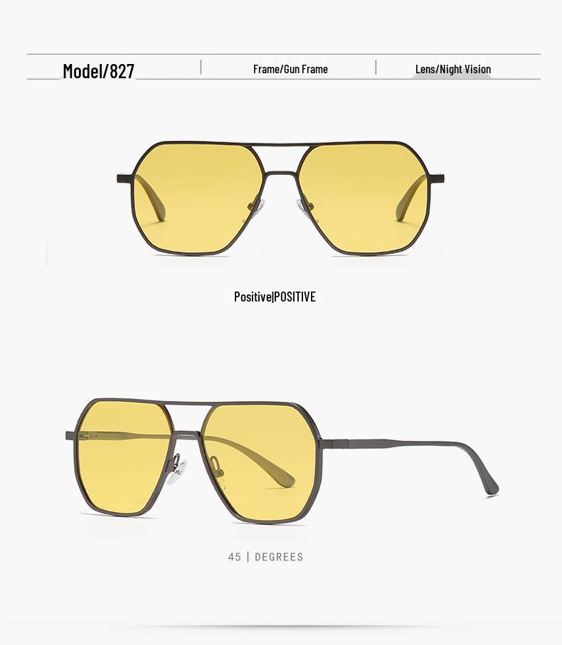 Aluminum-Magnesium Photochromic Polarized Sunglasses: Day/Night Dual-Use for Driving & Outdoors