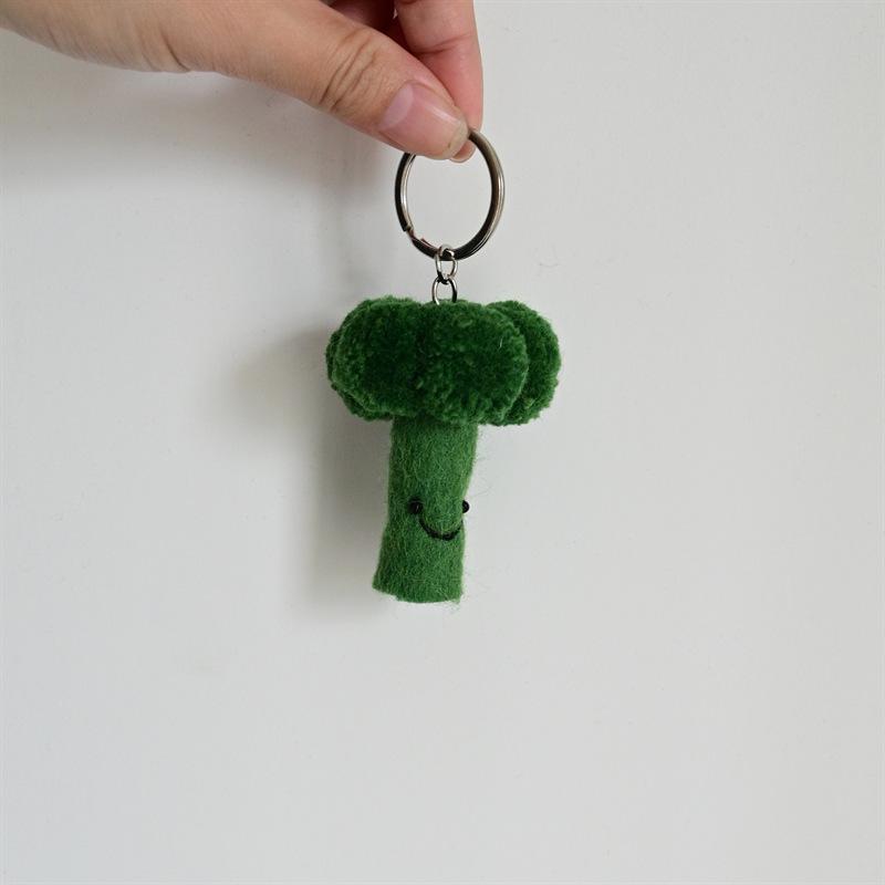 Nepal Wool Felt Fruit & Vegetable Pendant Keychain Plush Doll