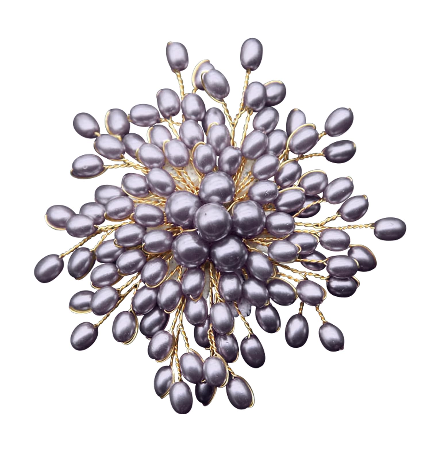 

Випускний вхід B [Herbeluemily] Брошка, перлина, квітка, корсаж, формальний, церемонія, церемонія, весілля, стильний, квітка, квітка, сірий, HM-0185-R12-B