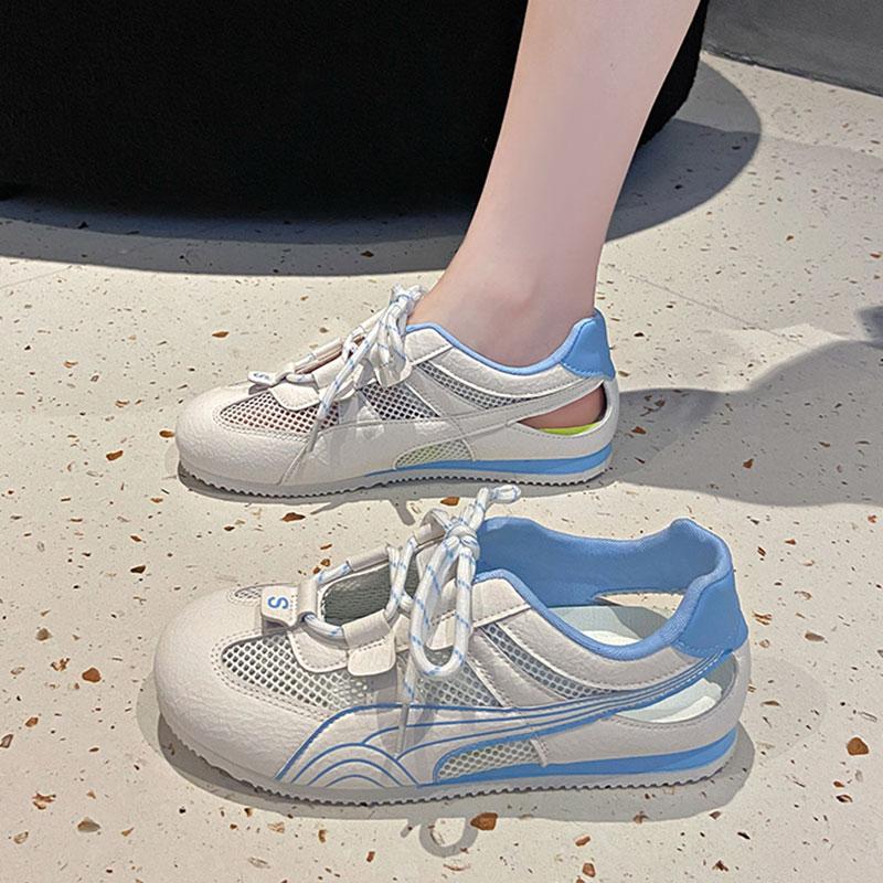 Fashion CRLAYDK Fashion Women Sneakers Hollow Out Summer Casual Tennis Platform Breathable Skate Shoes Mesh Walking Anti Slip Trainers