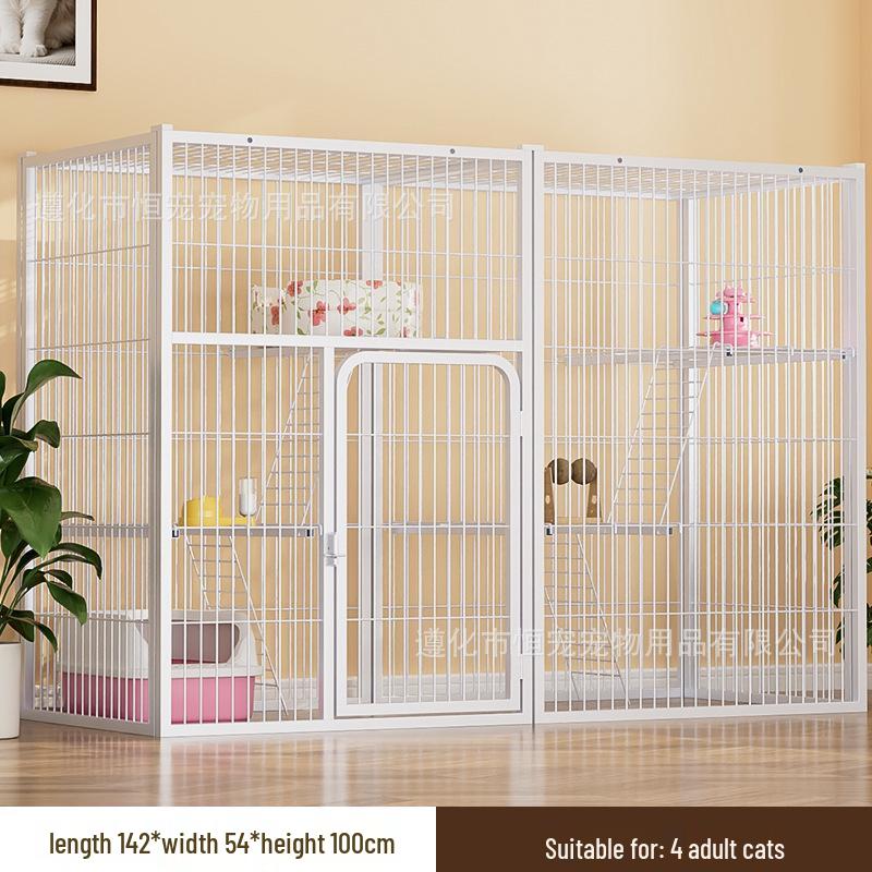Extra-Large Three-Layer Cat Cage Villa for Household Use