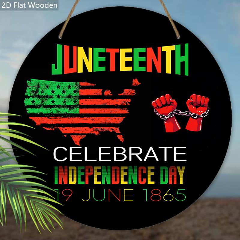 Black History Month Wooden Sign, Round Wall Art Decoration Plaque, Door Hanging Decorations, Festive Commemorate Decoration Sign, Festive Gift 20cm/7.87in，1pc