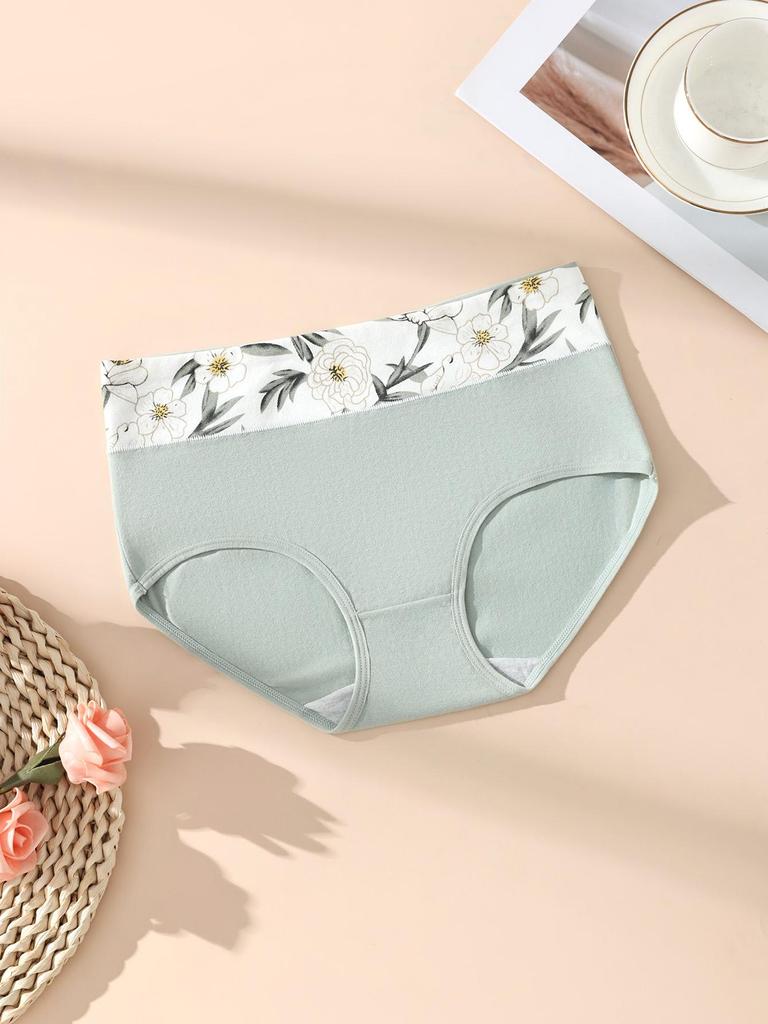 Women Cotton Panties High Waist Body Shaper Underwear Fashion Print Panty Ladies Briefs Plus Size M-5XL Underwear Female Lingerie