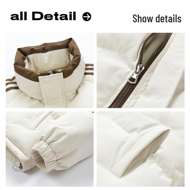 Guireniao Unisex Stand-Collar Thickened Padded Winter Jacket