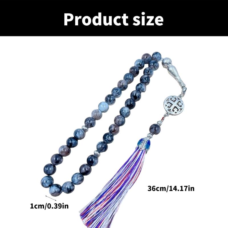 Elegant Prayer Beads Rosary Bracelet Prayer Bracelet Glass Texture Beads Bracelet Suitable for Various Occasions