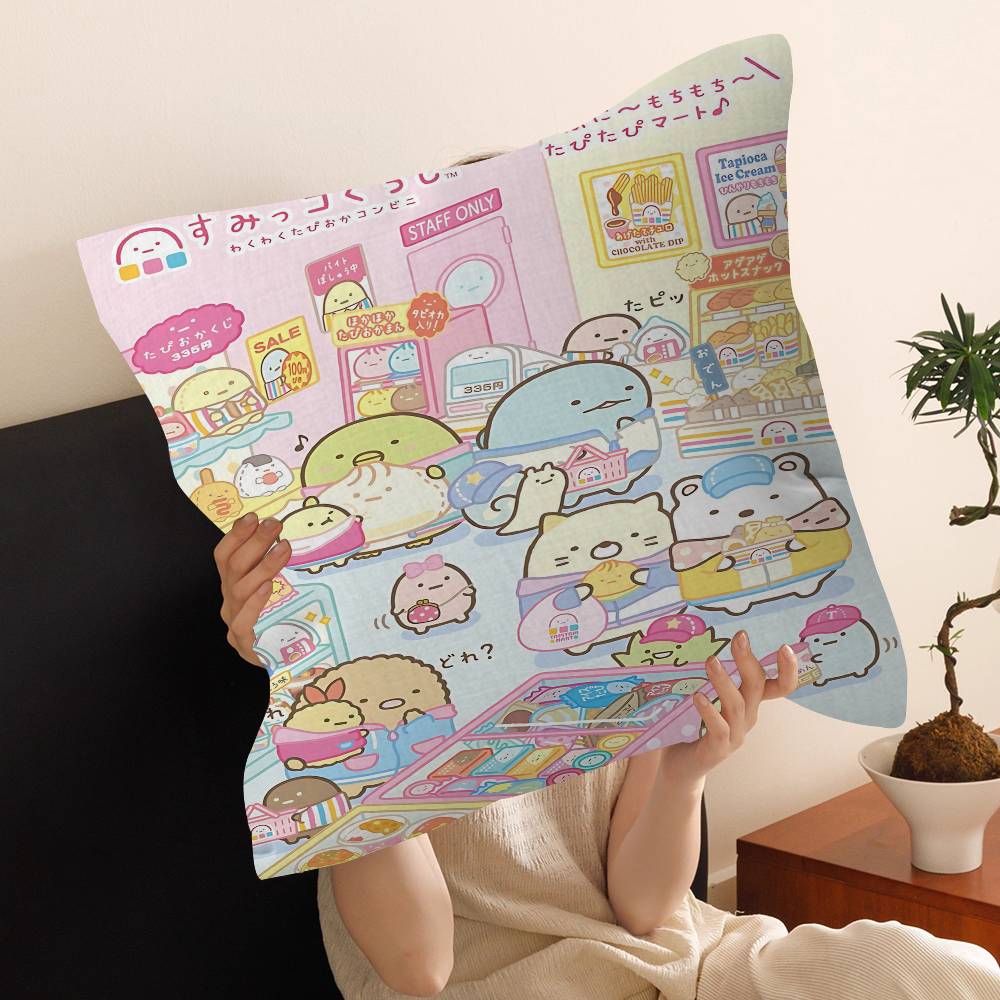Japan Anime Sumikko Gurashi Personalized Picture Text Home Decorative Pillows Household Gifts 45x45cm
