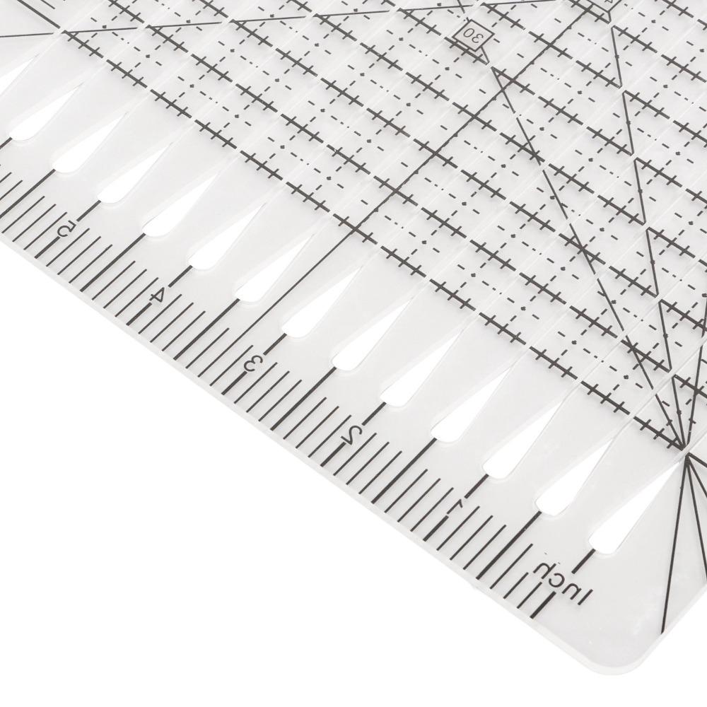 Black Grid Line Patchwork Ruler Accurate Scale Acrylic Sewing Ruler Fabric Cutting Ruler Sewing