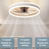 19.6 inchs Adjustable Brightness Electric Ceiling Fan Light DC Motor Strong Wind Ceiling Fan Bedroom LED Lighting Fan Lamp