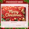 Photo Prop Cozy Design Santa Claus Banner Festive Decor Colorful Lights Christmas Banner For Home Decoration Event Decor Indoor
