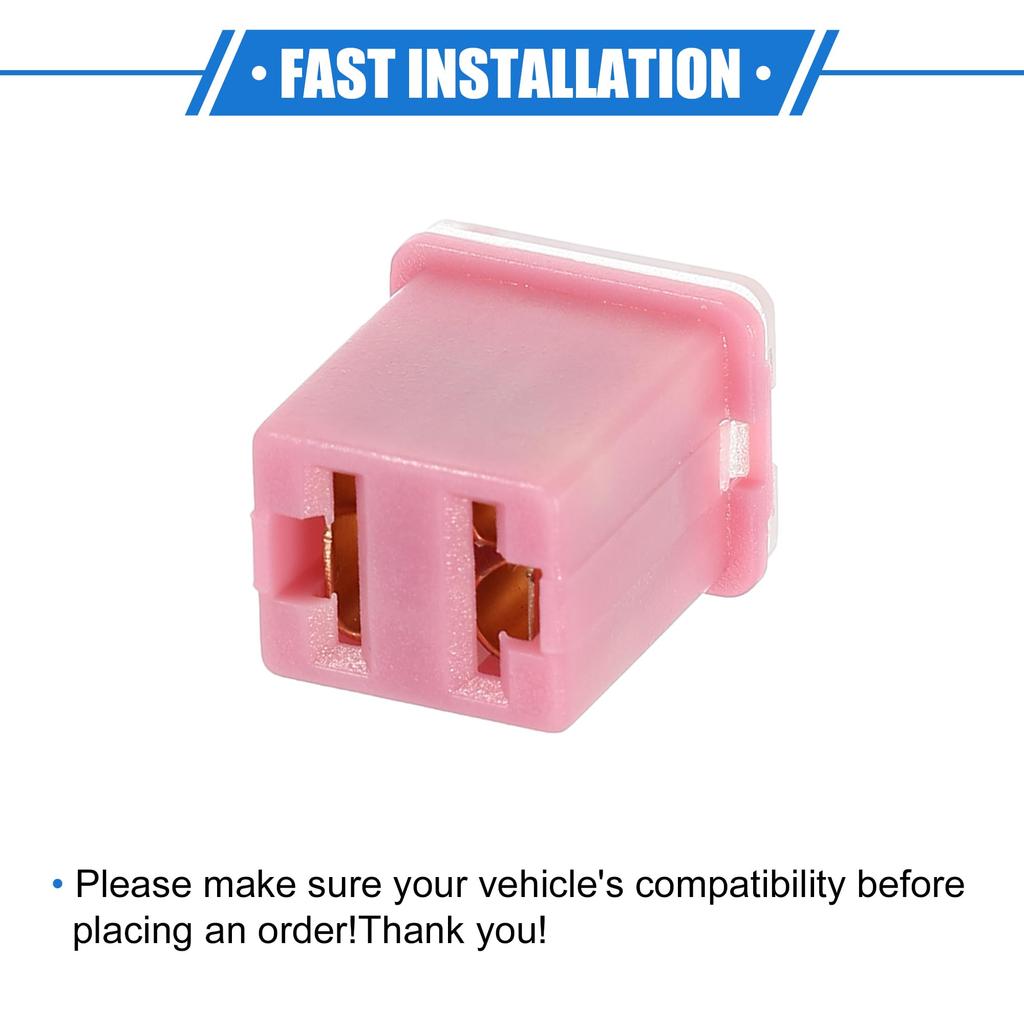 Eine ABSOPRO 10 Stück Box Mini Box Sicherung 30A Universal Pickup Truck Auto SUV Langlebig Kunststoff Metall Pink