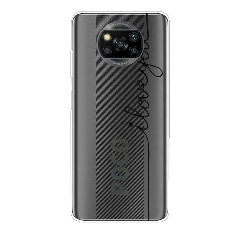 For Xiaomi Poco X3 NFC Case TPU Silicone Soft Cartoon Clear Case for Poco X3 Pro Phone Cover PocoX3 Pro Global Transparent Coque