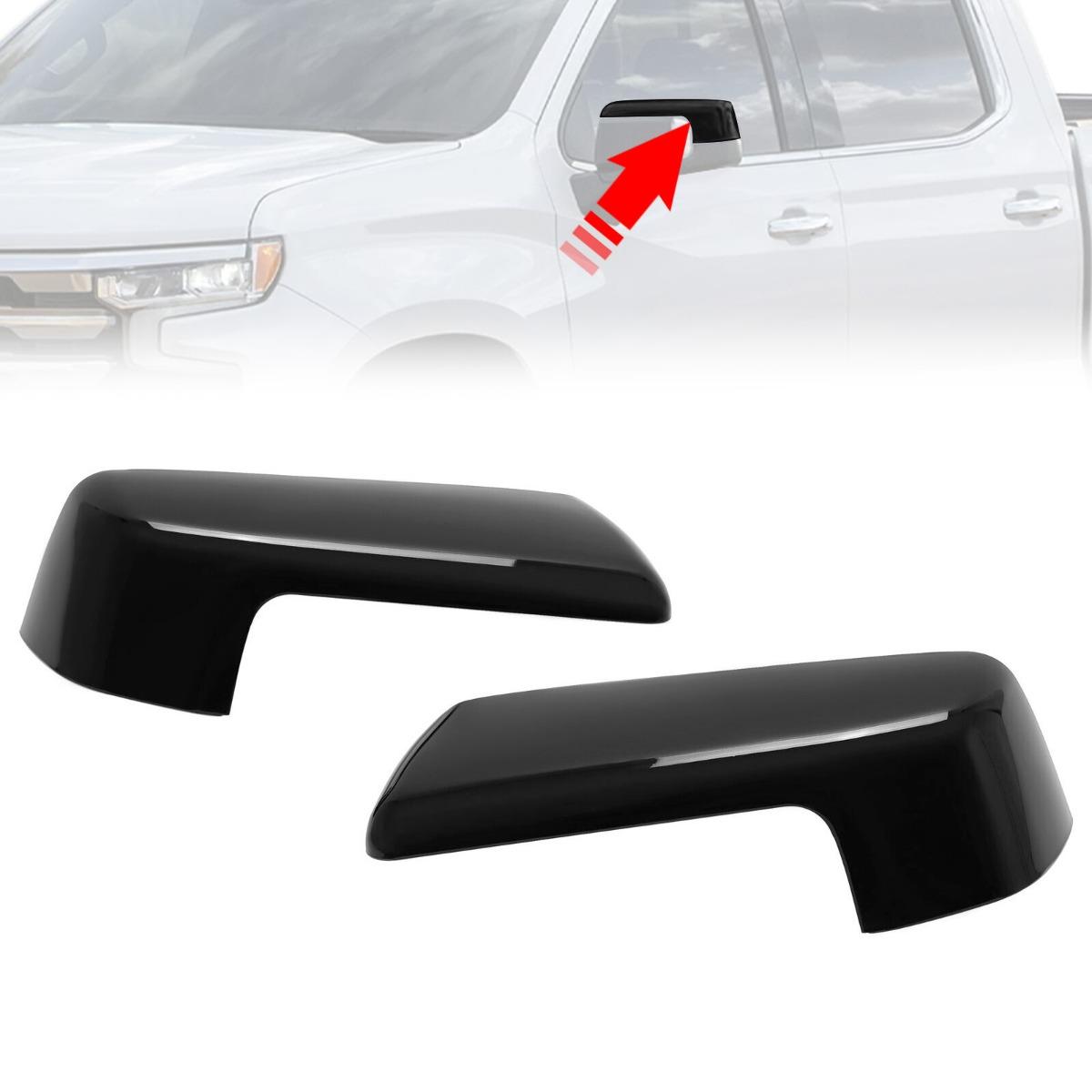 

Applicable2019year to year2026Model-year ChevroletSilverado 1500andGMC Sierra 1500Replacement mirror covers for the rearview mir