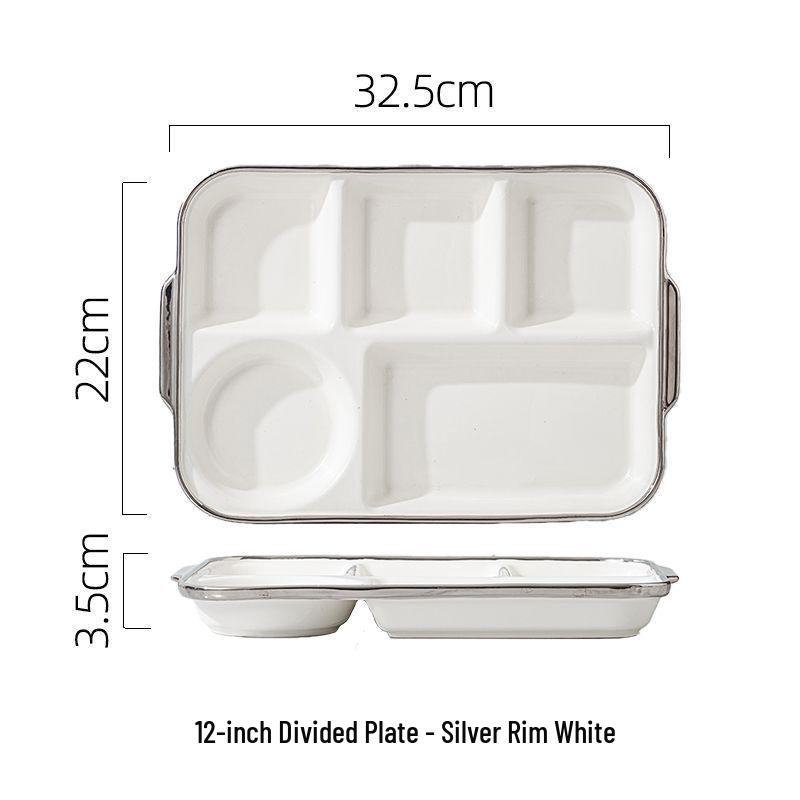 Высококачественная керамическая сегментированная тарелка для приема пищи для похудения и послеродового периода