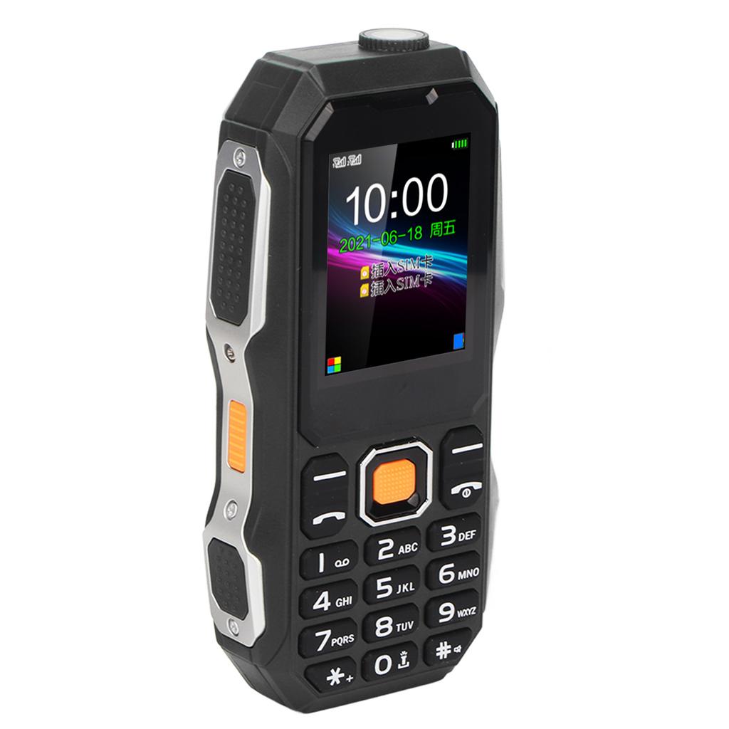 W2021 1.8 Inch Senior Cell Phone 5800mAh Mini Three Proof Mobile Phone with Large Horn for Elderly Black