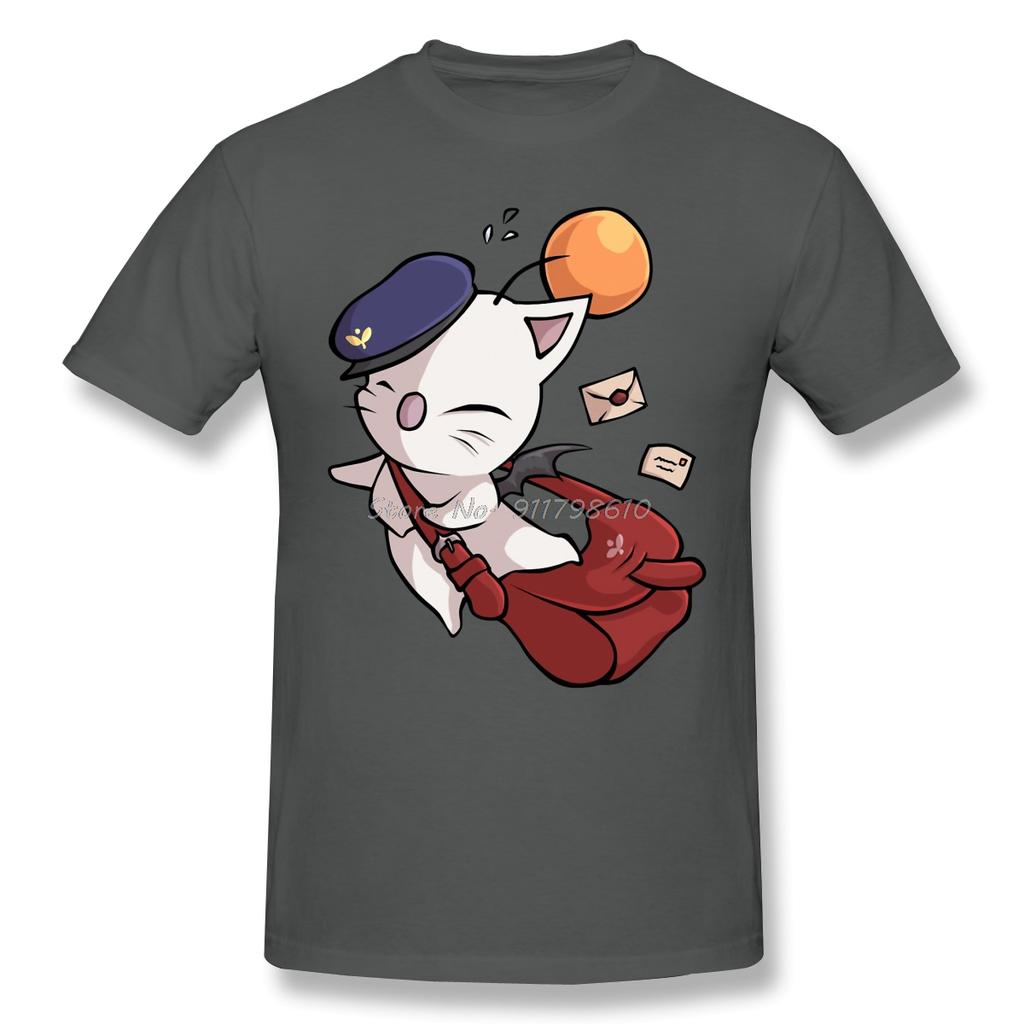 Delivery Moogle T-Shirt Funny Final Fantasy Clothes Humor T Shirt Anime Men Tee Streetwear Harajuku
