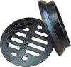 Grelha de Drenagem Redonda de Ferro Fundido Dreno para Gramados Tampa de Dreno Exterior Anti-Obstrução Grelha de Drenagem Preta para Varandas Telhados e Jardins 11 cm/4 pol