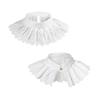 Multiuse Ruffled Collar Vintage Victorian Costume False Collar Cosplay Dressingup Accessory Removable Collar for Daily