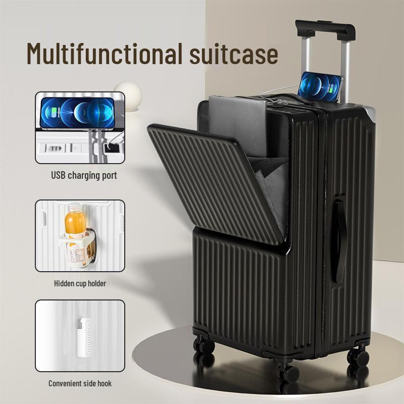 OEING Front-Opening Travel Suitcase