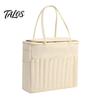 Crochet Supplies Bag with Pockets Canvas Knitting Bag, Multiple And Yarn Holes, Durable Organizer Large Capacity Organizer, for Needlework Accessories
