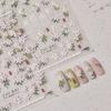 1 Sheet Pearl Lily Flower Nail Sticker Relief 3D Jelly Five Petal Flower Nail Art Decoration Decals Diy Self Adhesive Sliders