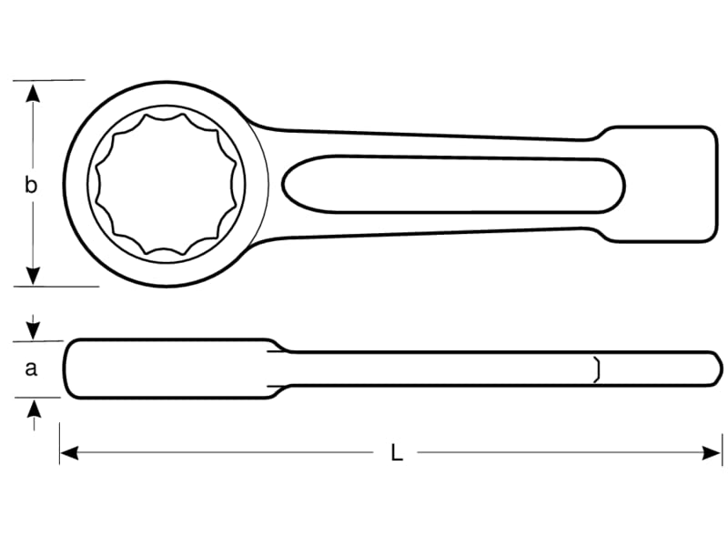 Bahco Non-Sparking Ring End Impact Wrench NS10446