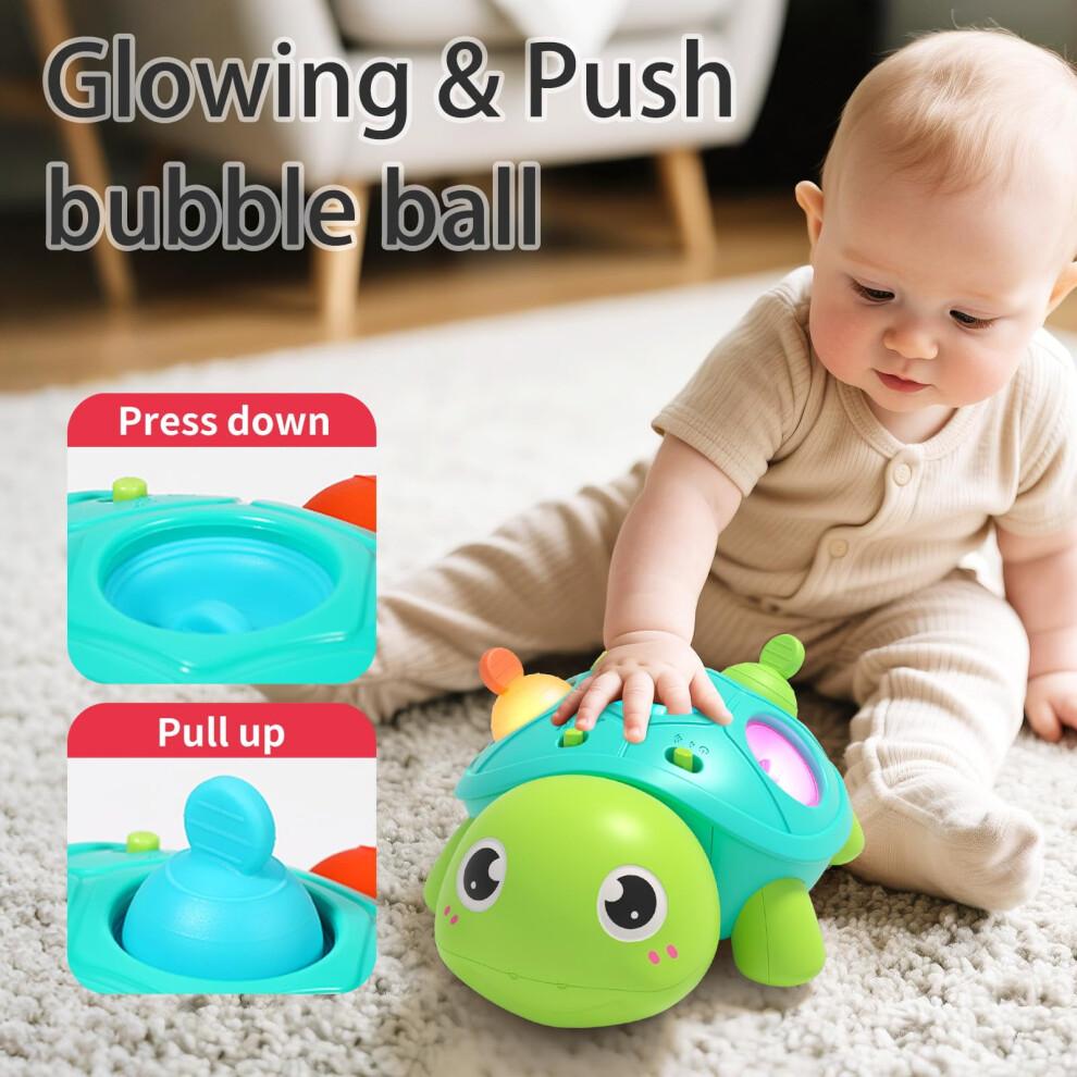 Musical Crawling Toys for Baby - Turtle Tummy Time Toy with Lights for Babies Age Groups 6-12 Months